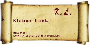 Kleiner Linda névjegykártya